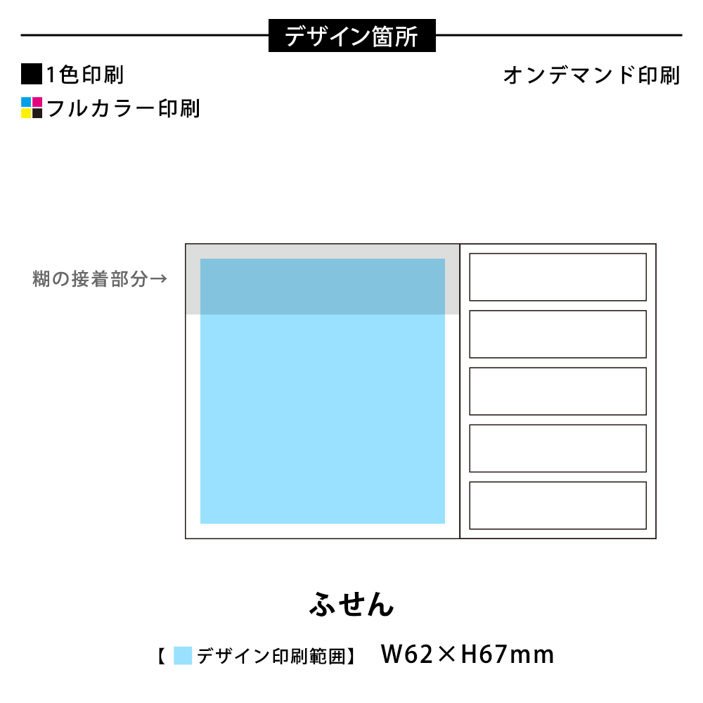 表紙カバー付ふせんD-5タイプ(短納期)