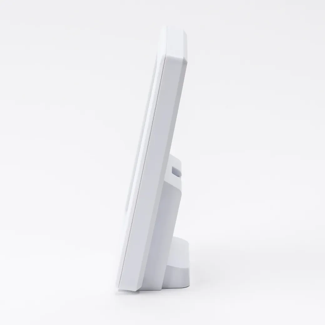 【アデッソ】革風デスクカレンダー電波クロック