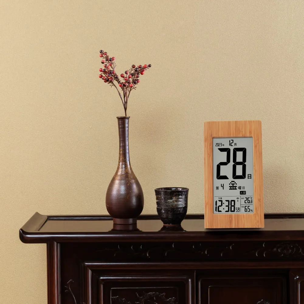 【アデッソ】竹の日めくり電波時計