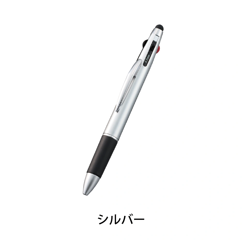 タッチペン付3色＋1色スリムペン(再生ABS)