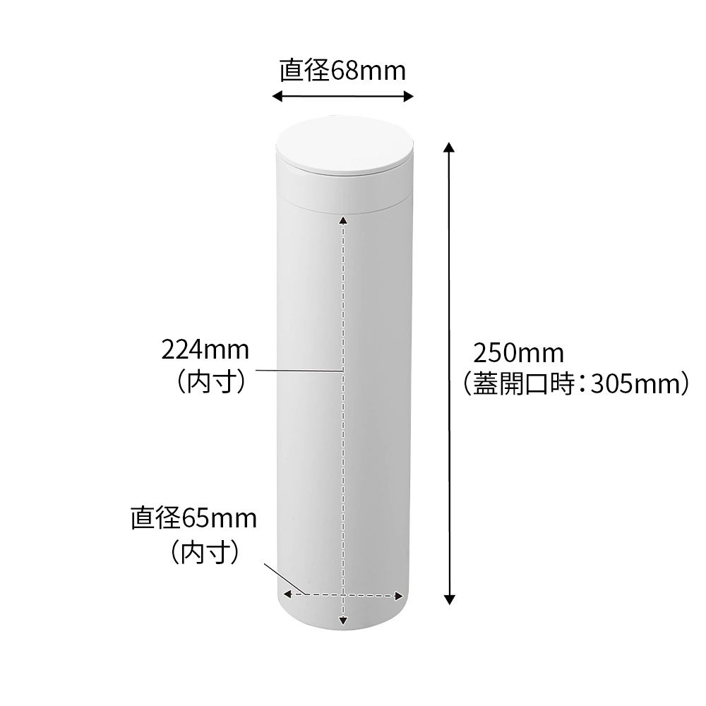 【山崎実業】ボトル型蓋付きティッシュケース タワー