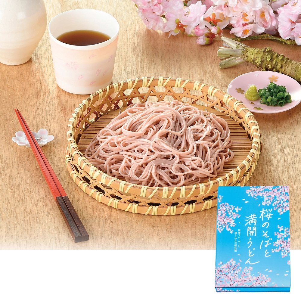 桜のそばと満開うどん