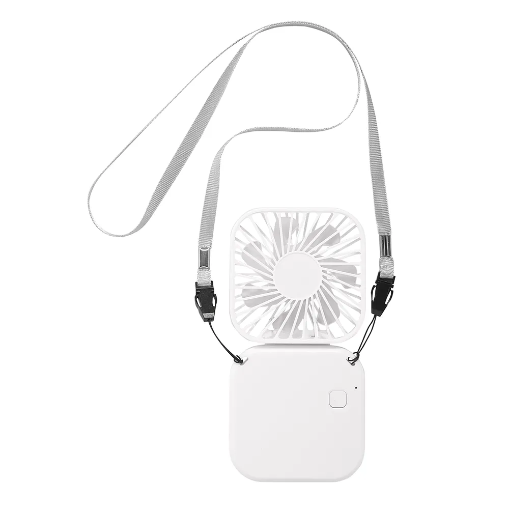 充電式3WAY折りたたみハンディファン(ネックストラップ付き)