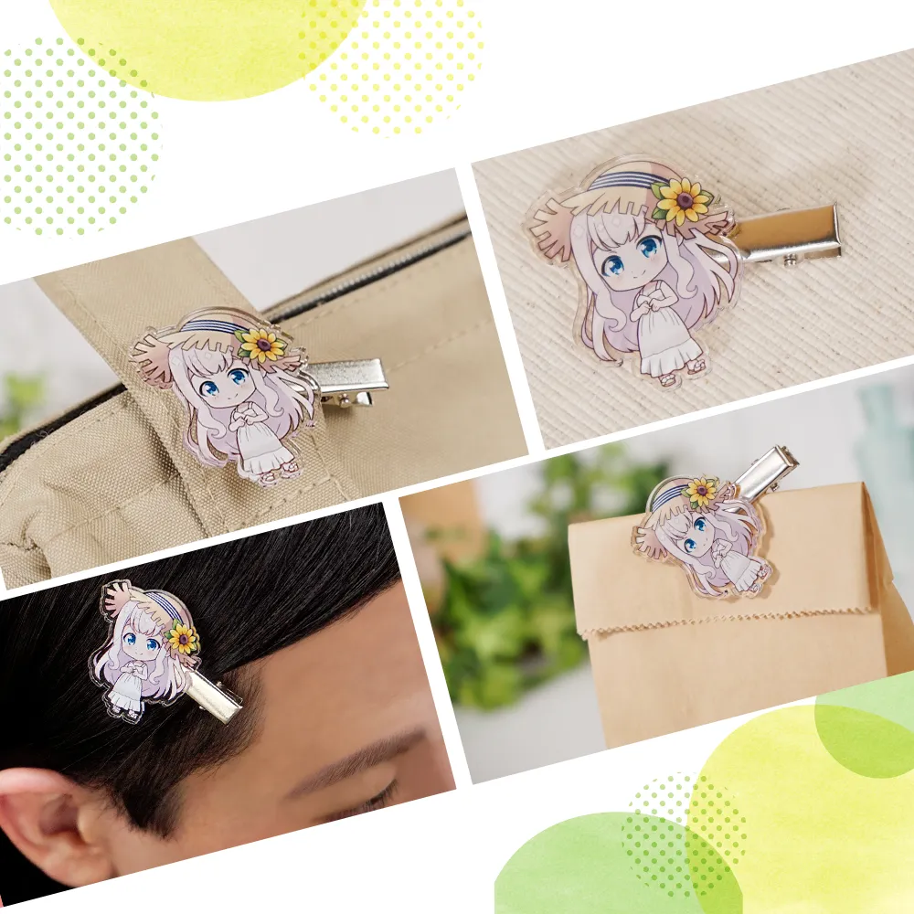 アクリル前髪クリップ