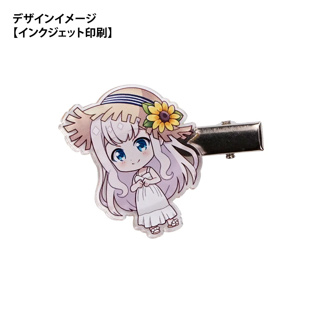 アクリル前髪クリップ