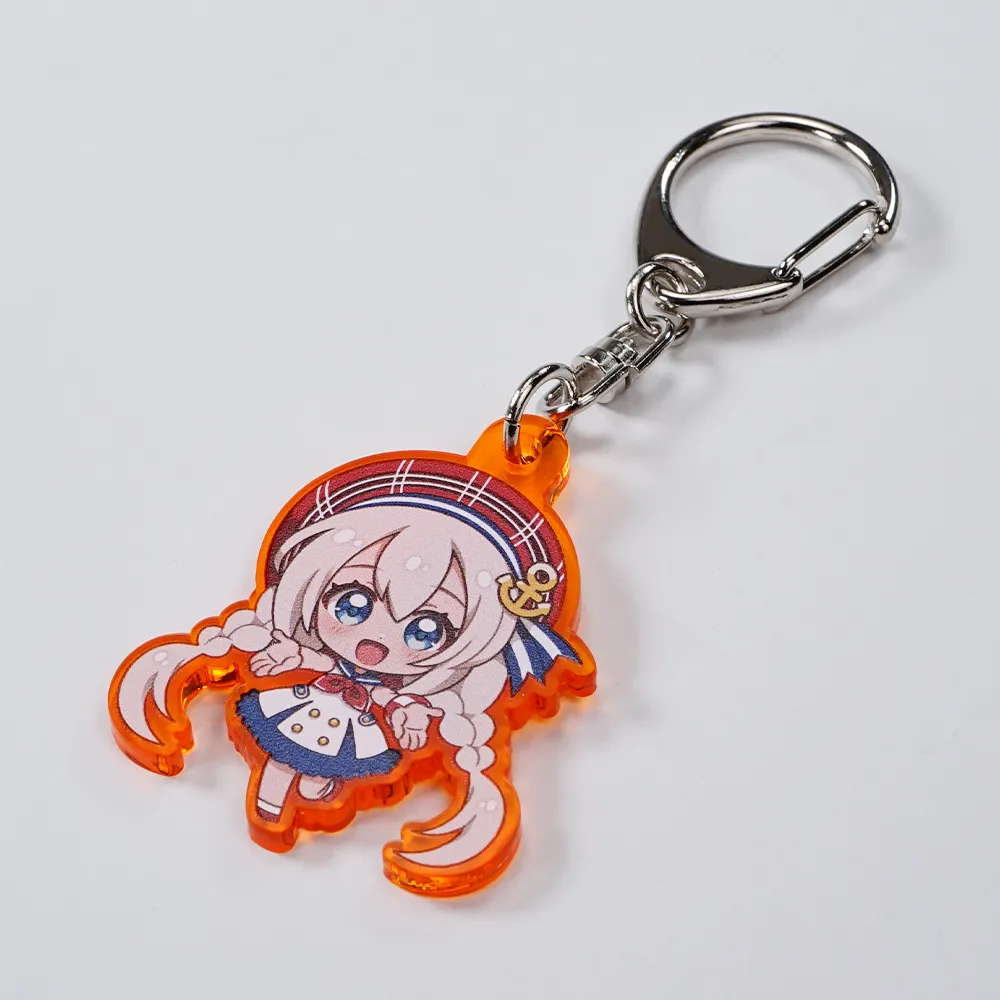 カラーアクリルキーホルダー50×50mm