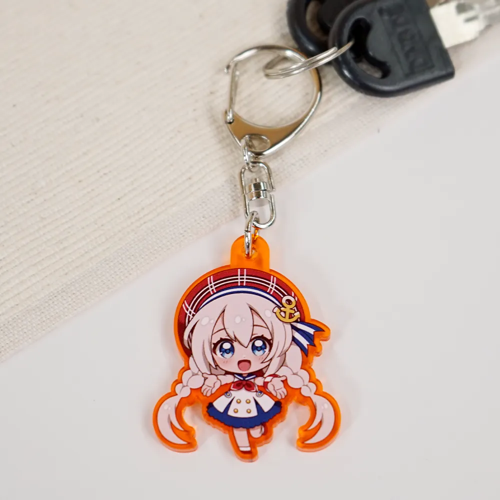 カラーアクリルキーホルダー50×50mm