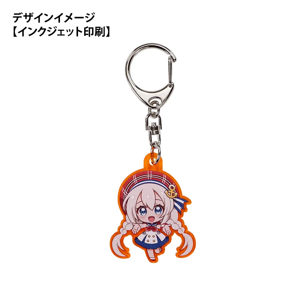 カラーアクリルキーホルダー50×50mm