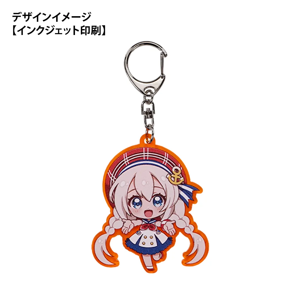 カラーアクリルキーホルダー75×75mm