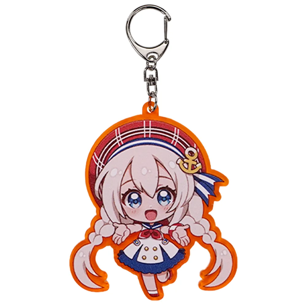 カラーアクリルキーホルダー100×100mm