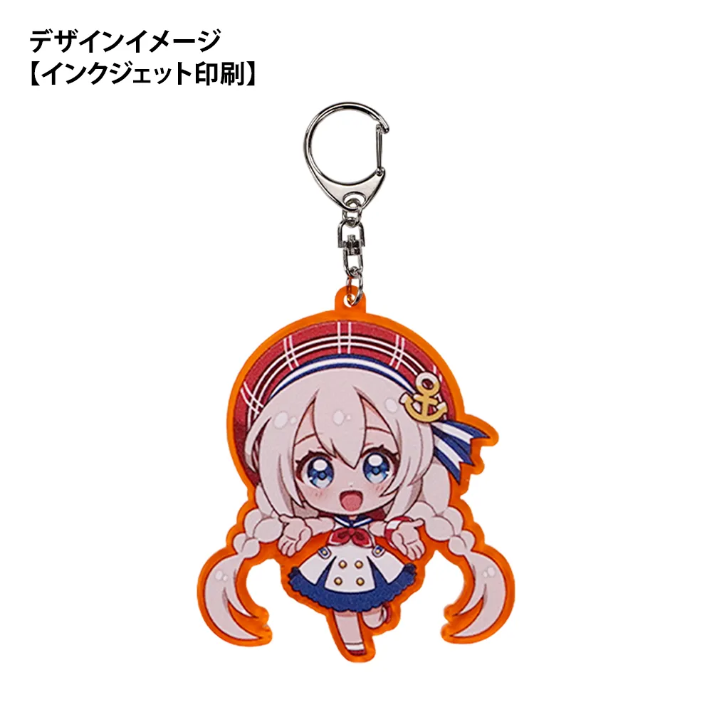 カラーアクリルキーホルダー100×100mm