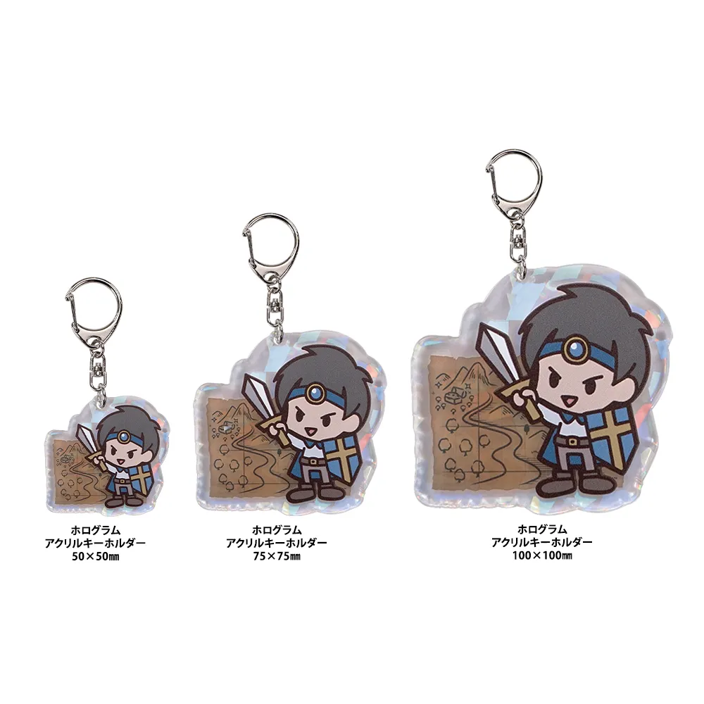 ホログラム アクリルキーホルダー50×50mm