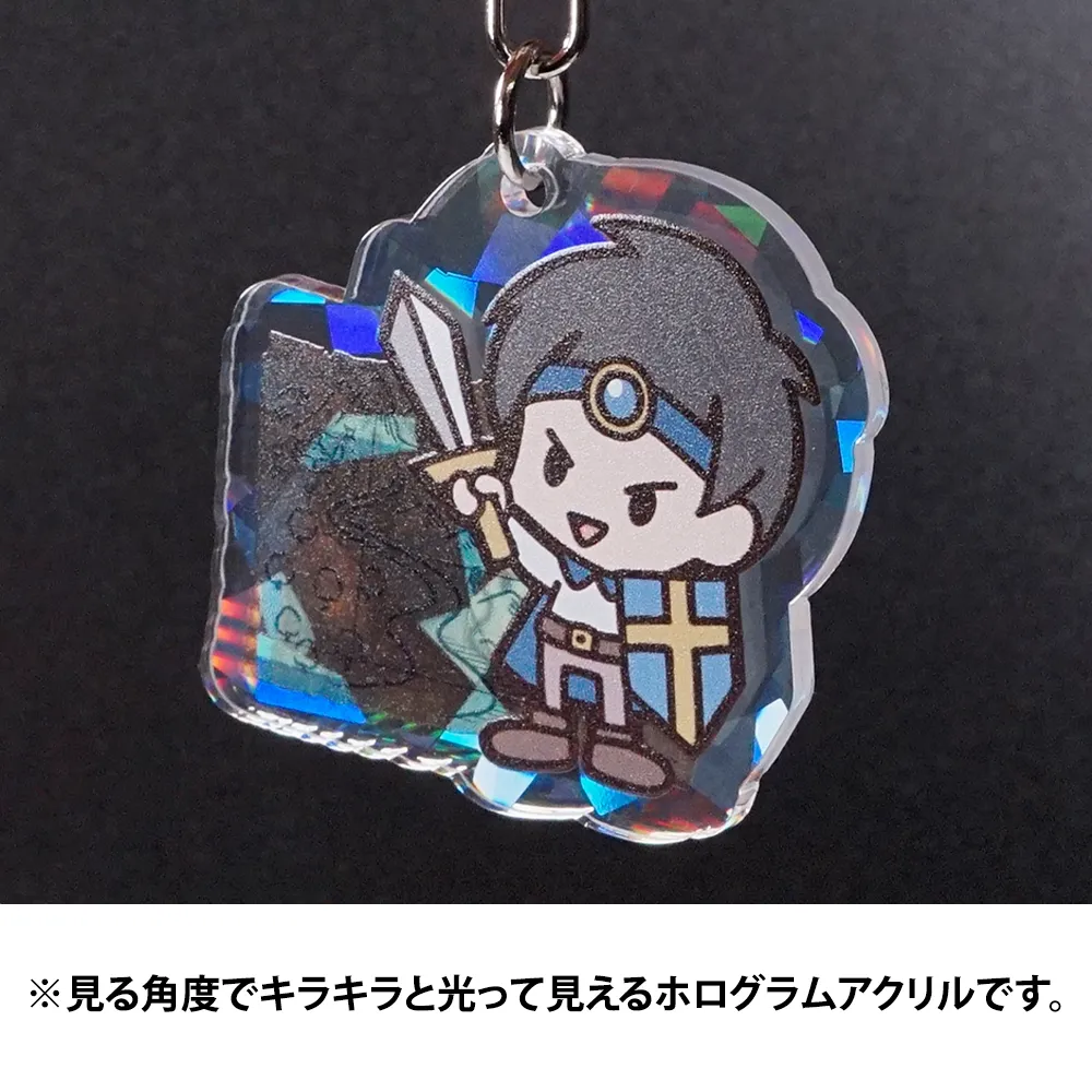ホログラム アクリルキーホルダー75×75mm