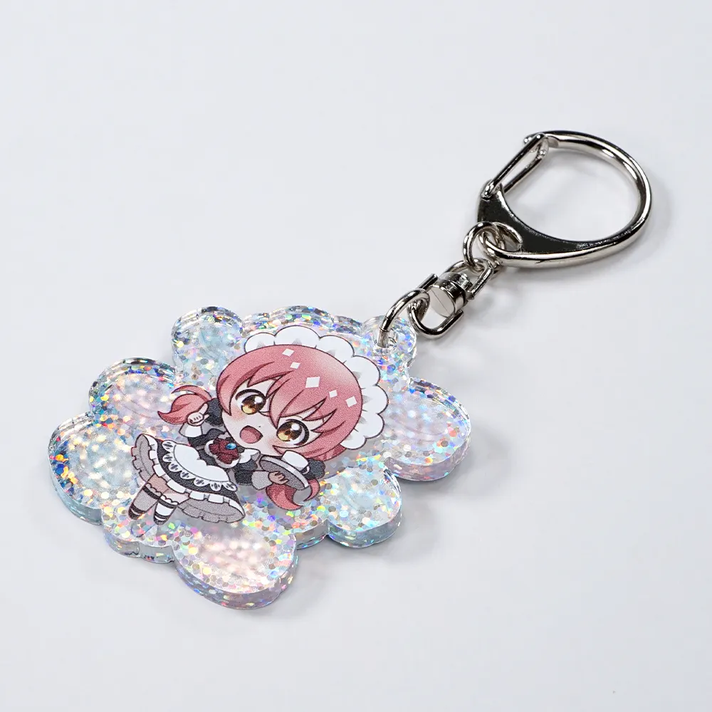 アルミホログラム アクリルキーホルダー50×50mm