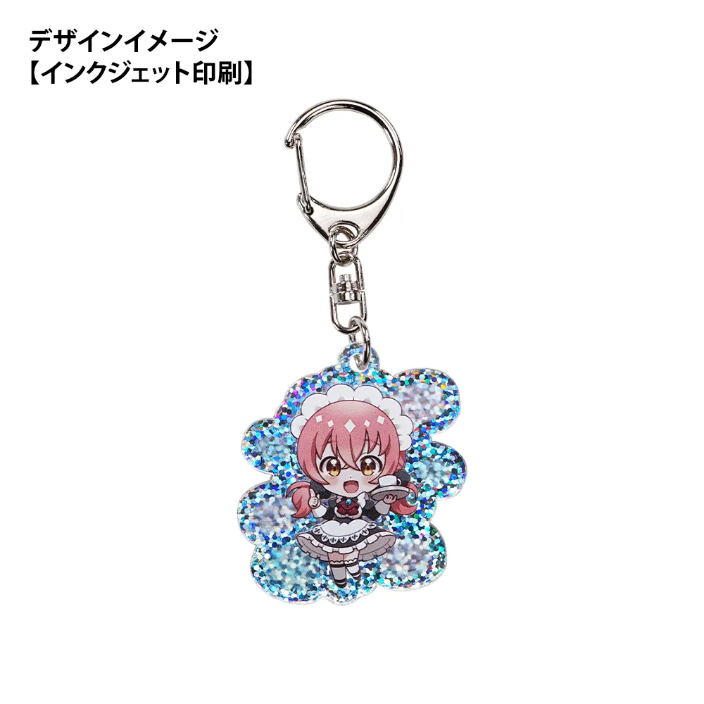 アルミホログラム アクリルキーホルダー50×50mm