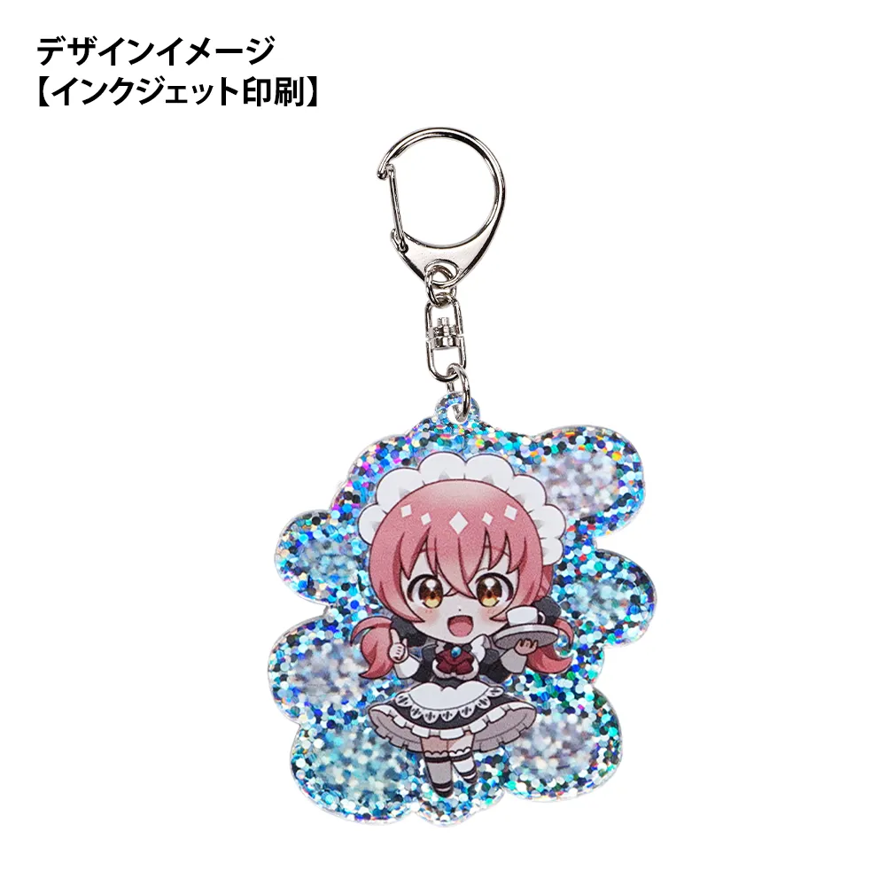 アルミホログラム アクリルキーホルダー75×75mm