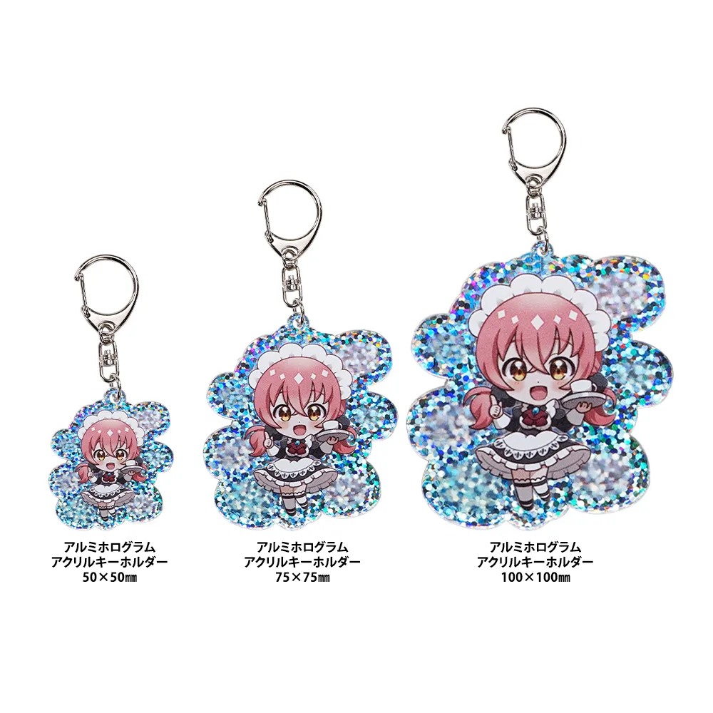 アルミホログラム アクリルキーホルダー100×100mm