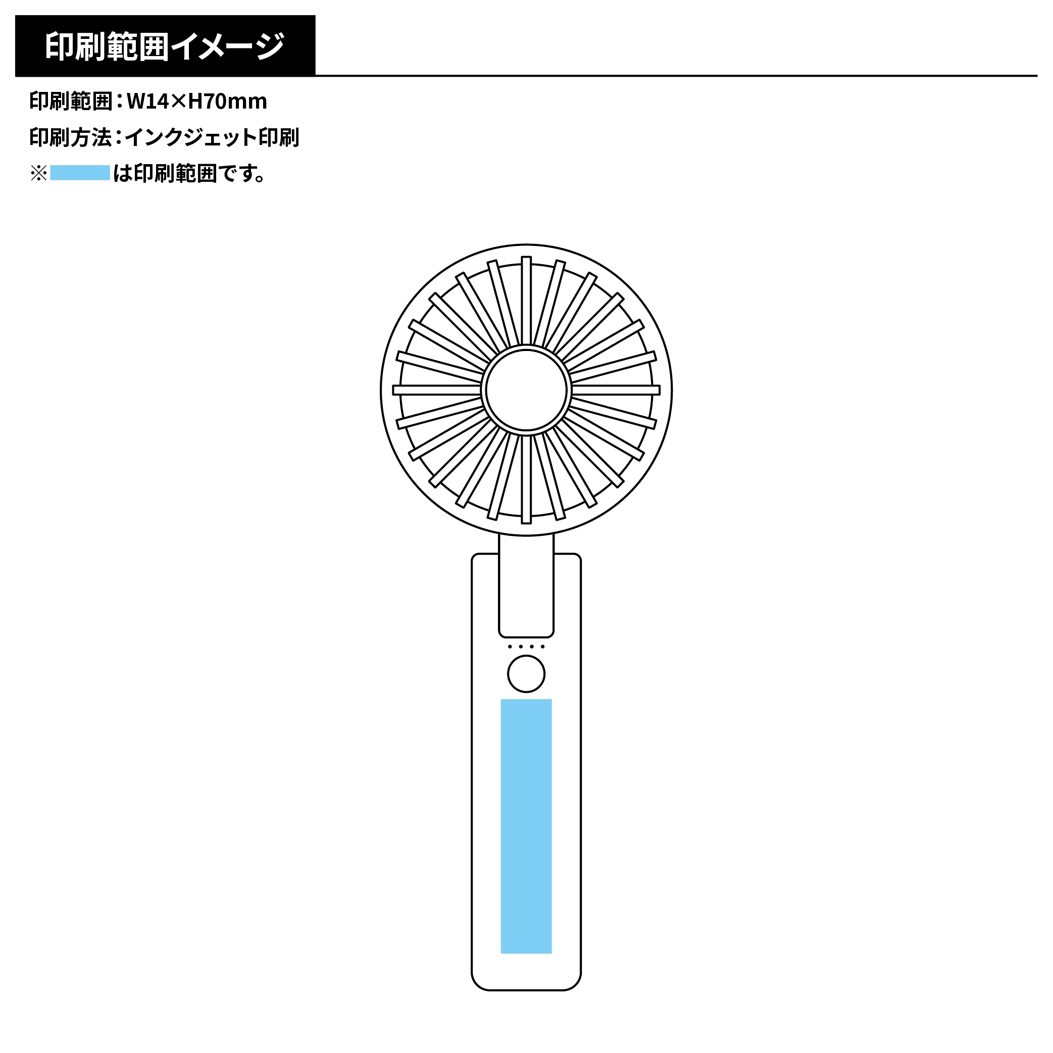 折りたたみ式2WAYダブルファン(カラビナ付き)