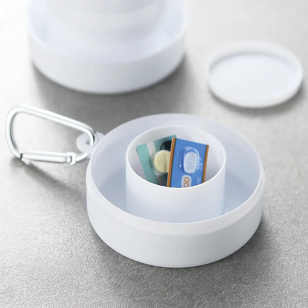 ピルケース付き折りたたみコップ