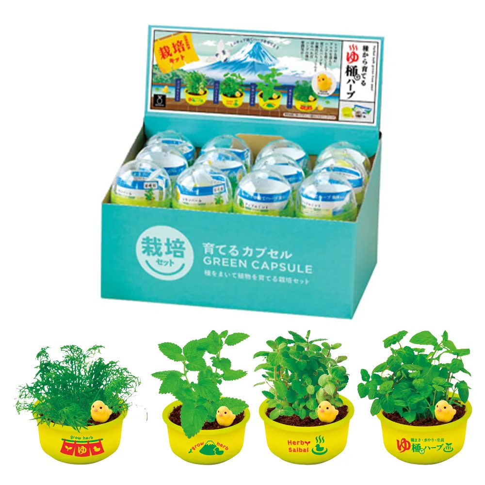 育てるカプセル ゆ桶でハーブ栽培