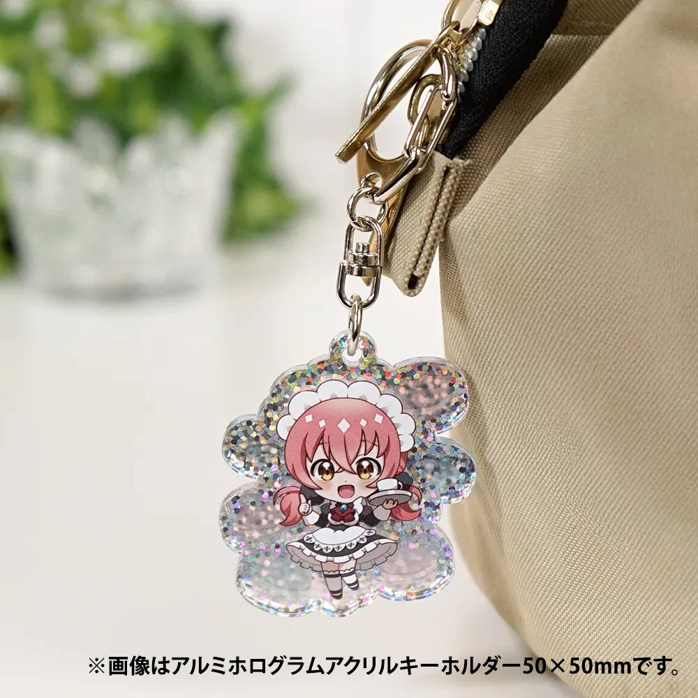 アルミホログラム アクリルキーホルダー75×75mm