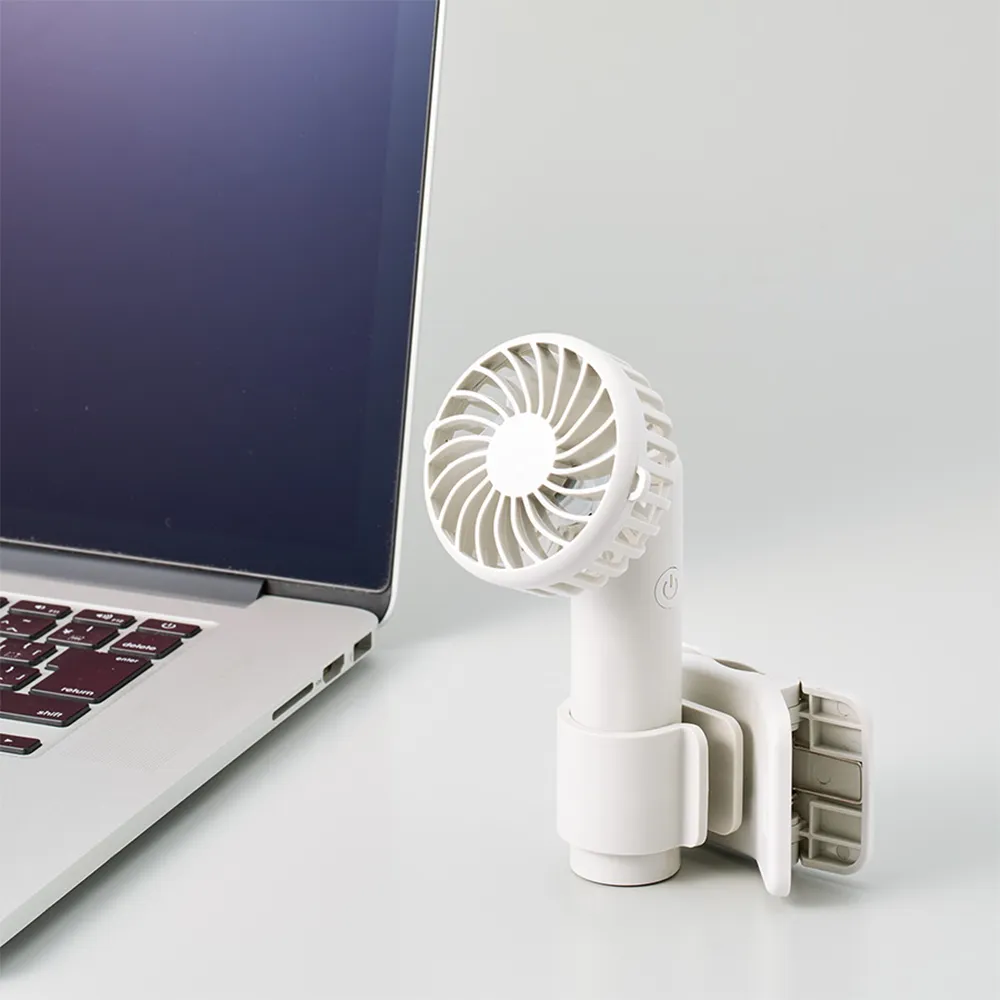 日傘にもつけられるクリップ付ハンディファン