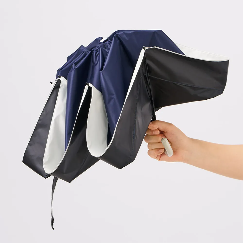 ドーム型ツートーン遮光折りたたみ傘