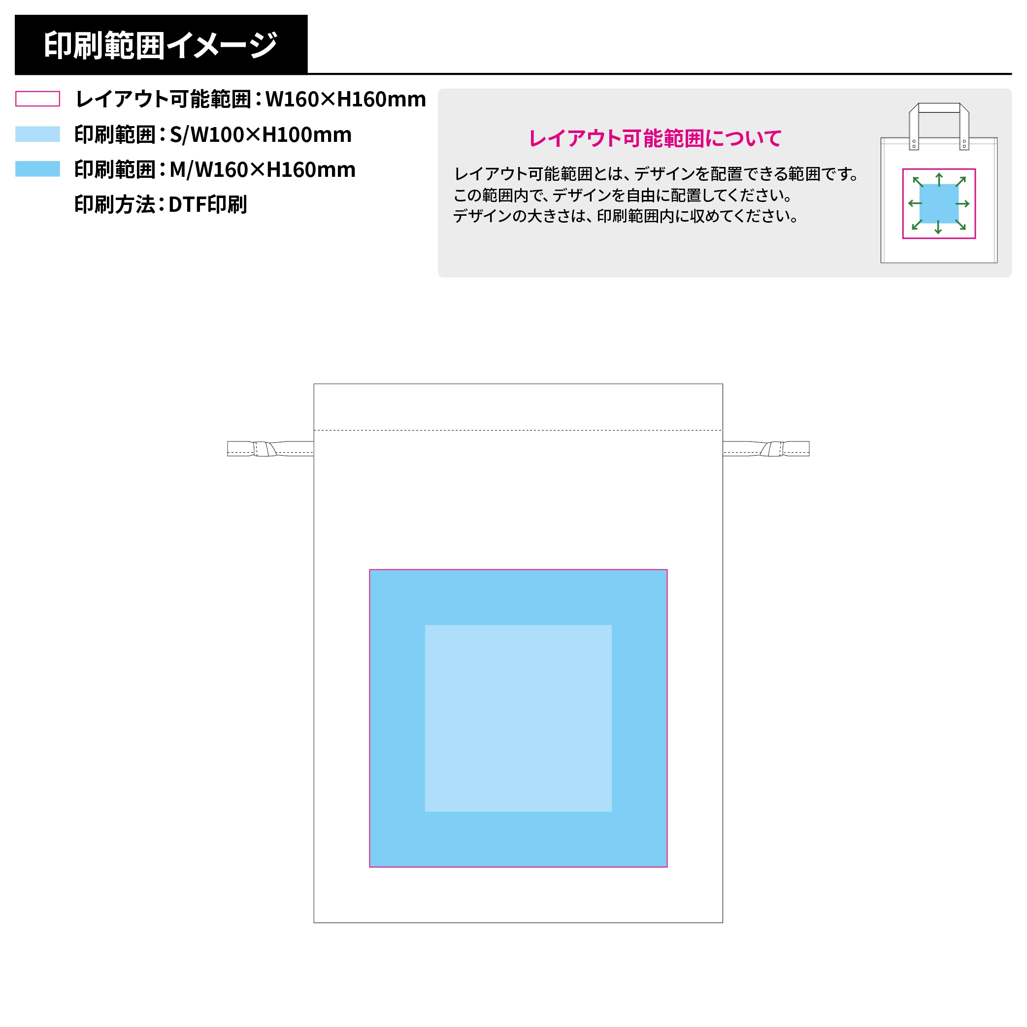 厚手コットンフリル巾着ナチュラル(M)