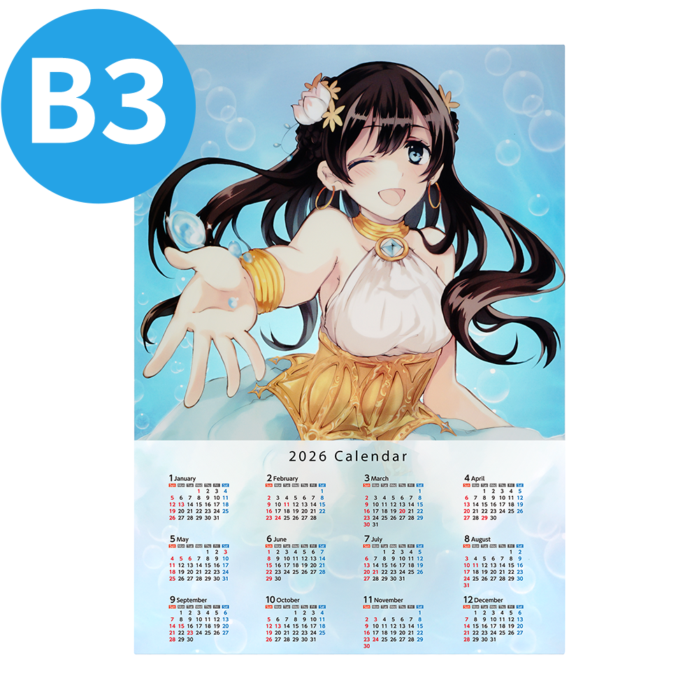 オリジナルB3クリアポスターカレンダー