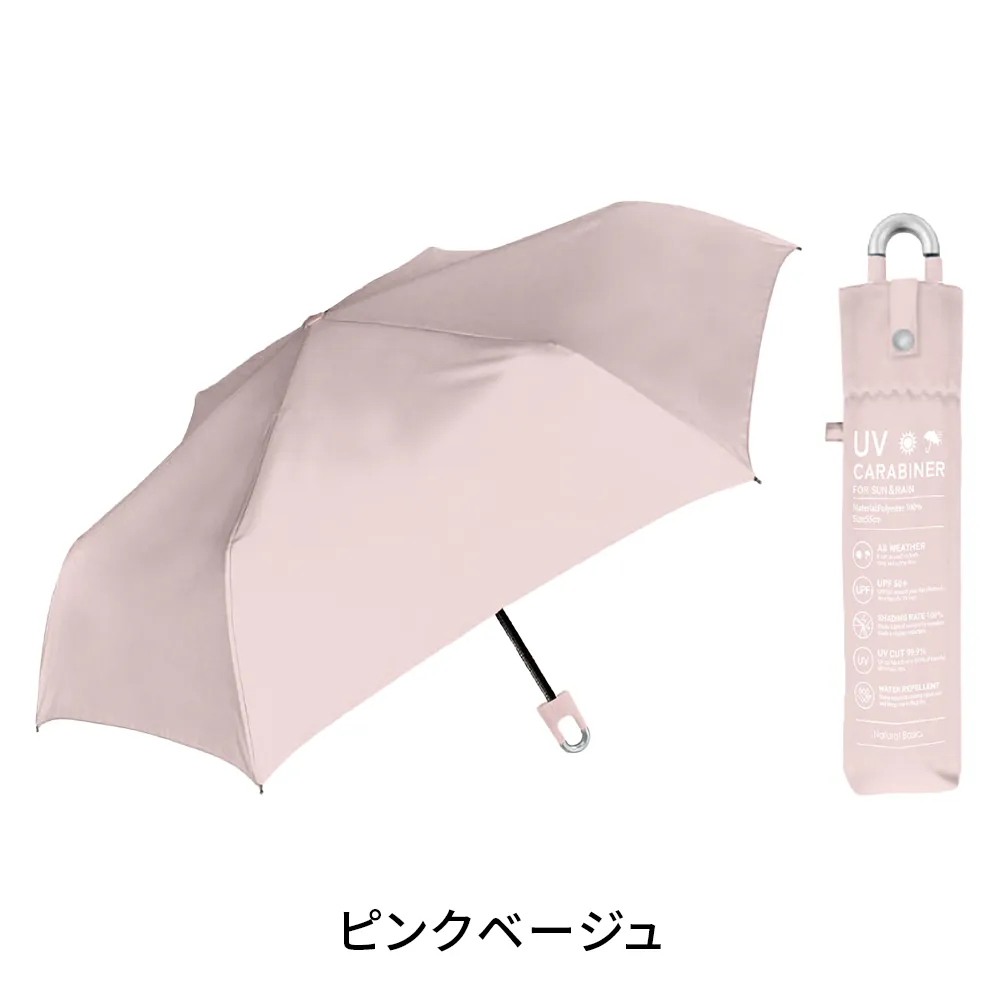 UV フラットカラビナ　折りたたみ傘