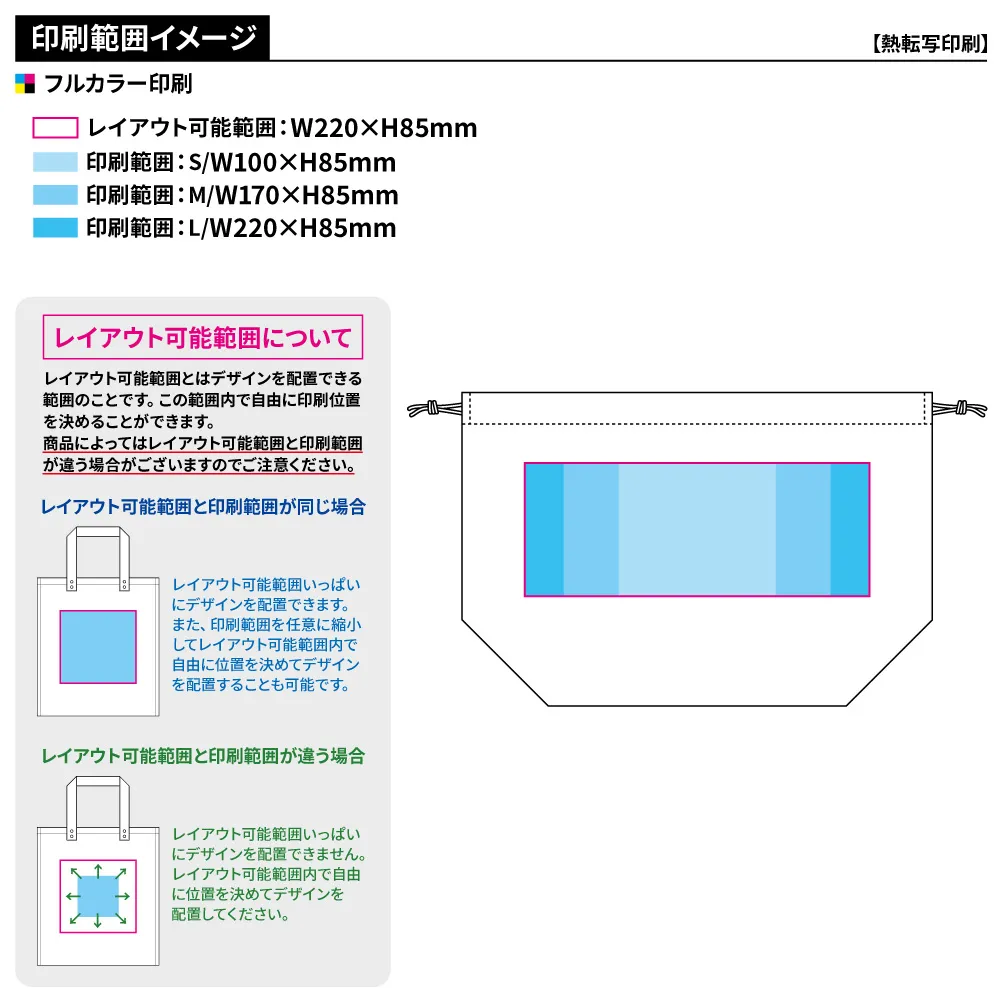 厚手コットンポーチ巾着N(M)