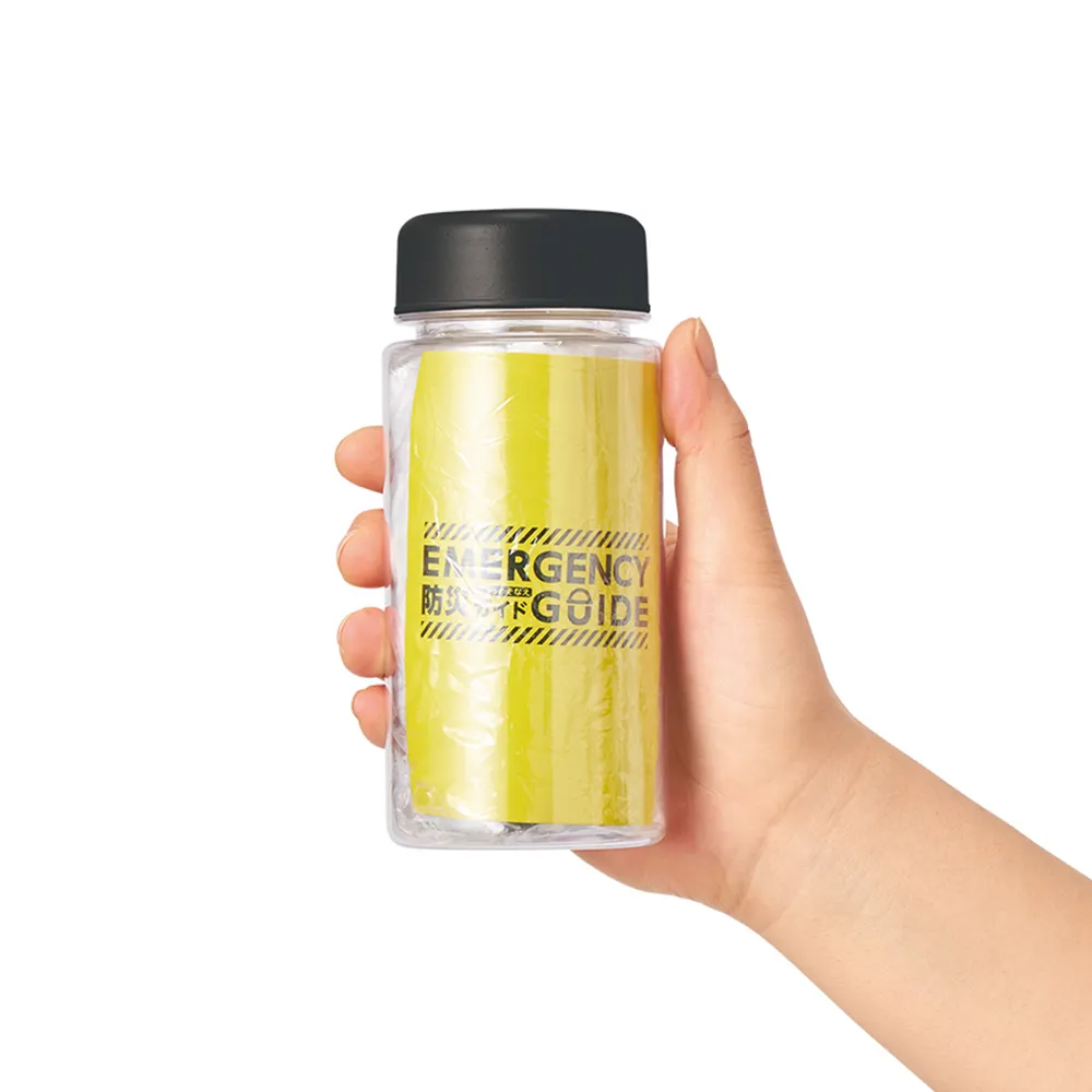 防災緊急6点セット　コンパクトボトルタイプ　ブラック(既製品)