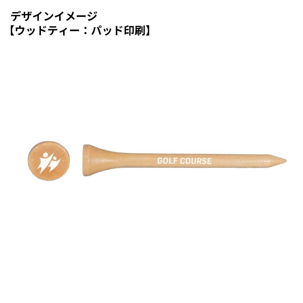 オリジナル ゴルフティーセットマーカー付き(ロング3本+ショート2本)