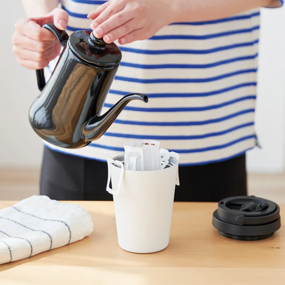 真空二重ステンレス ハンドル付カフェタンブラー350ml