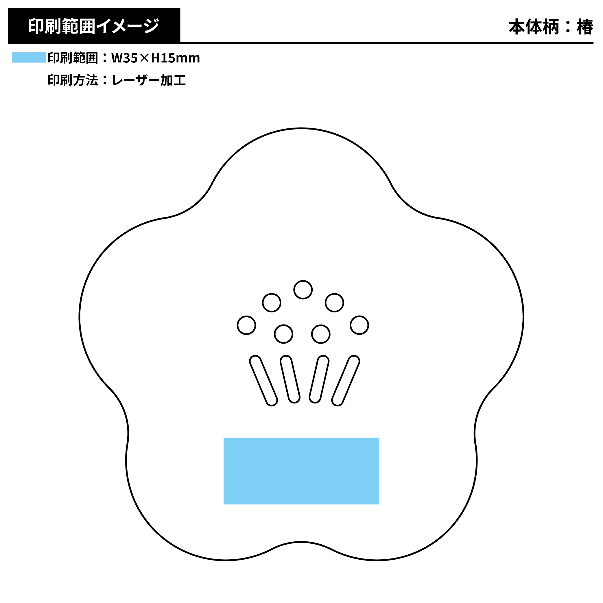 間伐材ひのき 花暦コースター