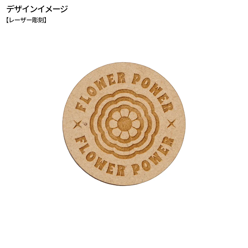 木製マグネット　直径40mm(短納期)