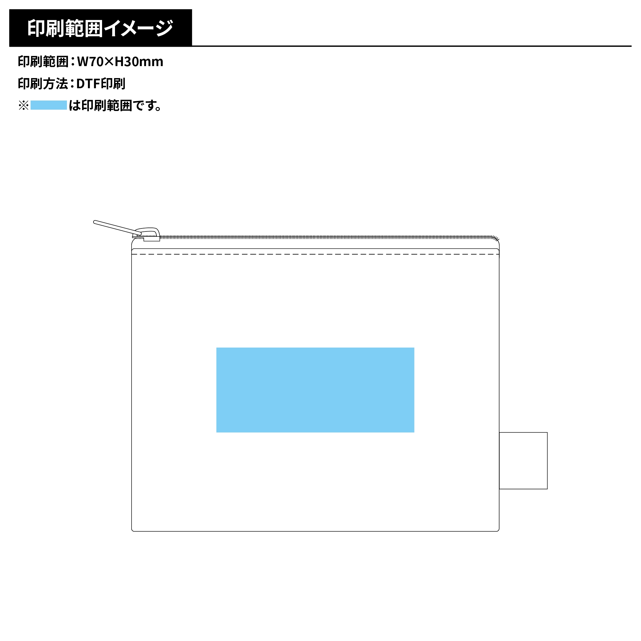 オーガニックコットンキャンバスフラットポーチ(SS)ナイトブラック