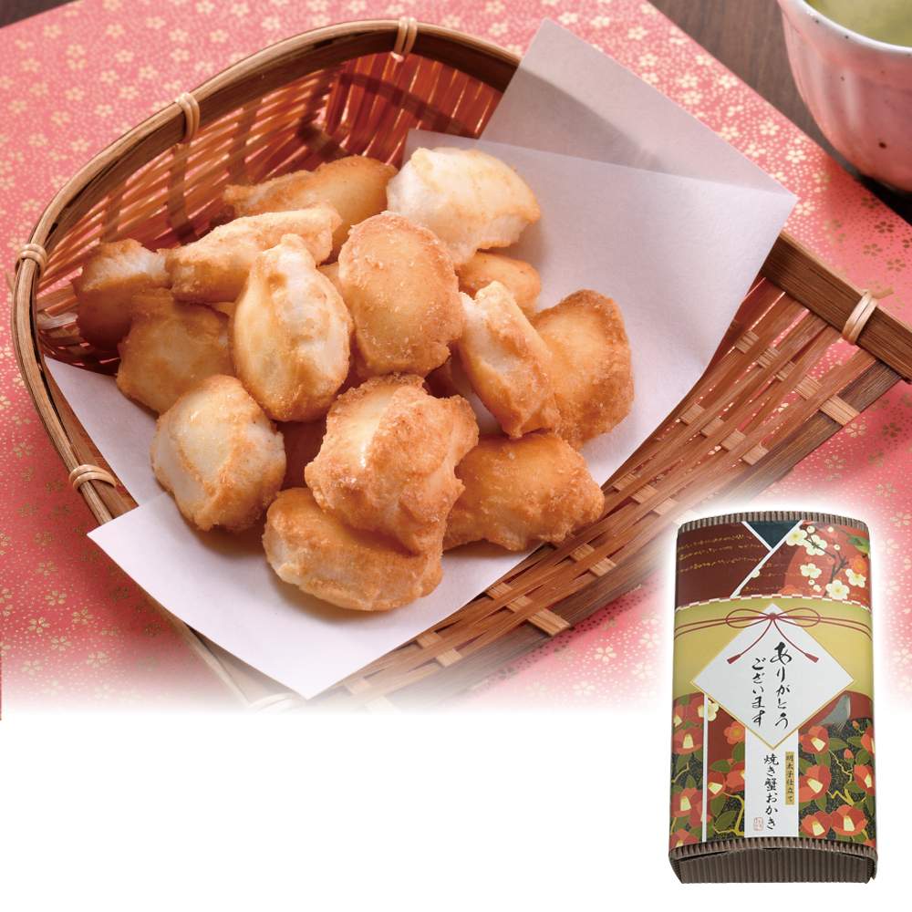 「感謝を込めて」明太子仕立て　焼き蟹おかき40g
