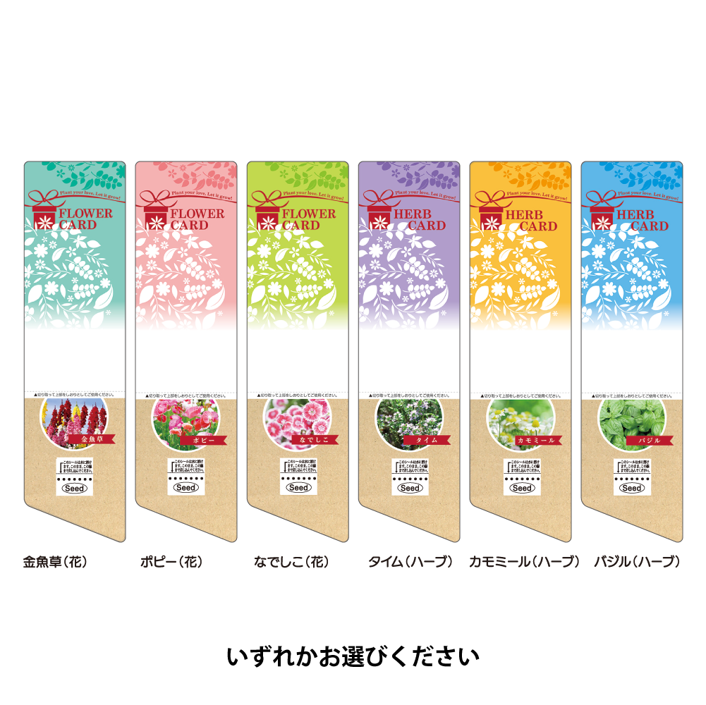 しおり付フラワーカード