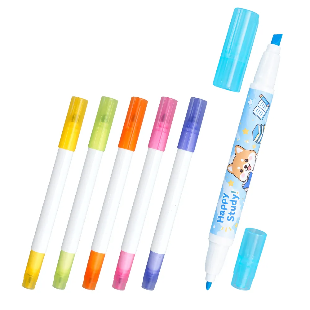 ツイン蛍光インクマーカーペン(全周フルカラー)