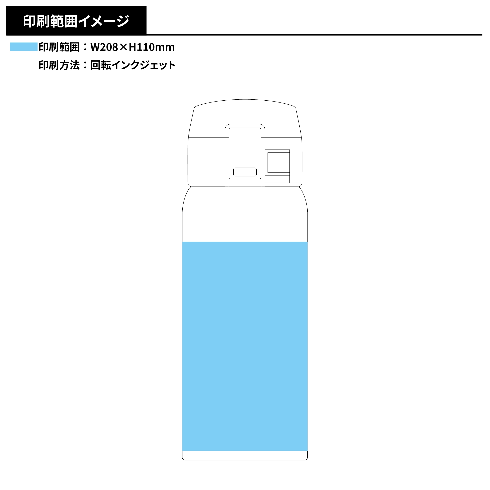 ワンタッチカービングサーモボトル360ml(回転インクジェット)