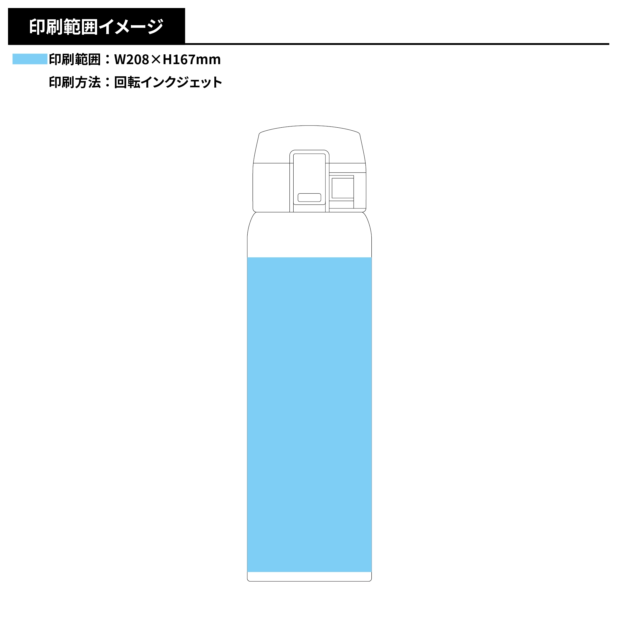 ワンタッチカービングサーモボトル480ml(回転インクジェット)