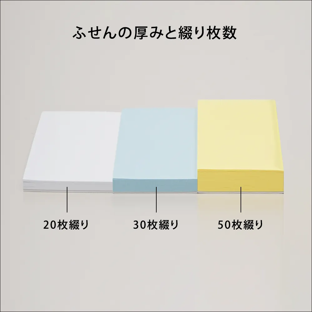 小ロット台紙付き型抜きふせんA