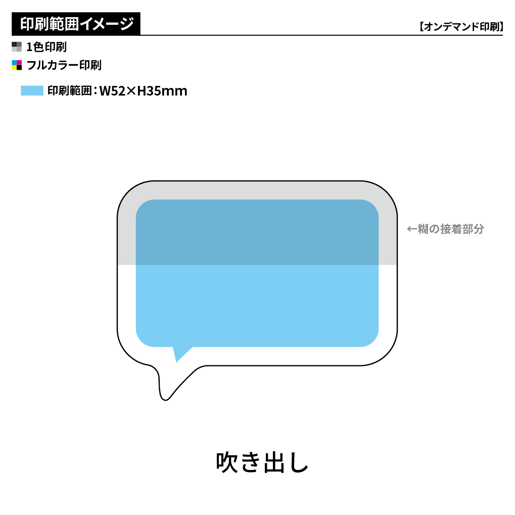小ロット台紙付き型抜きふせんA