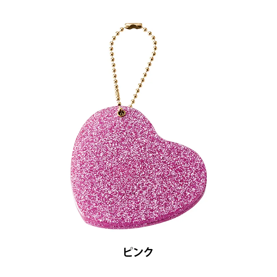 グリッタースライドミラー　ハート