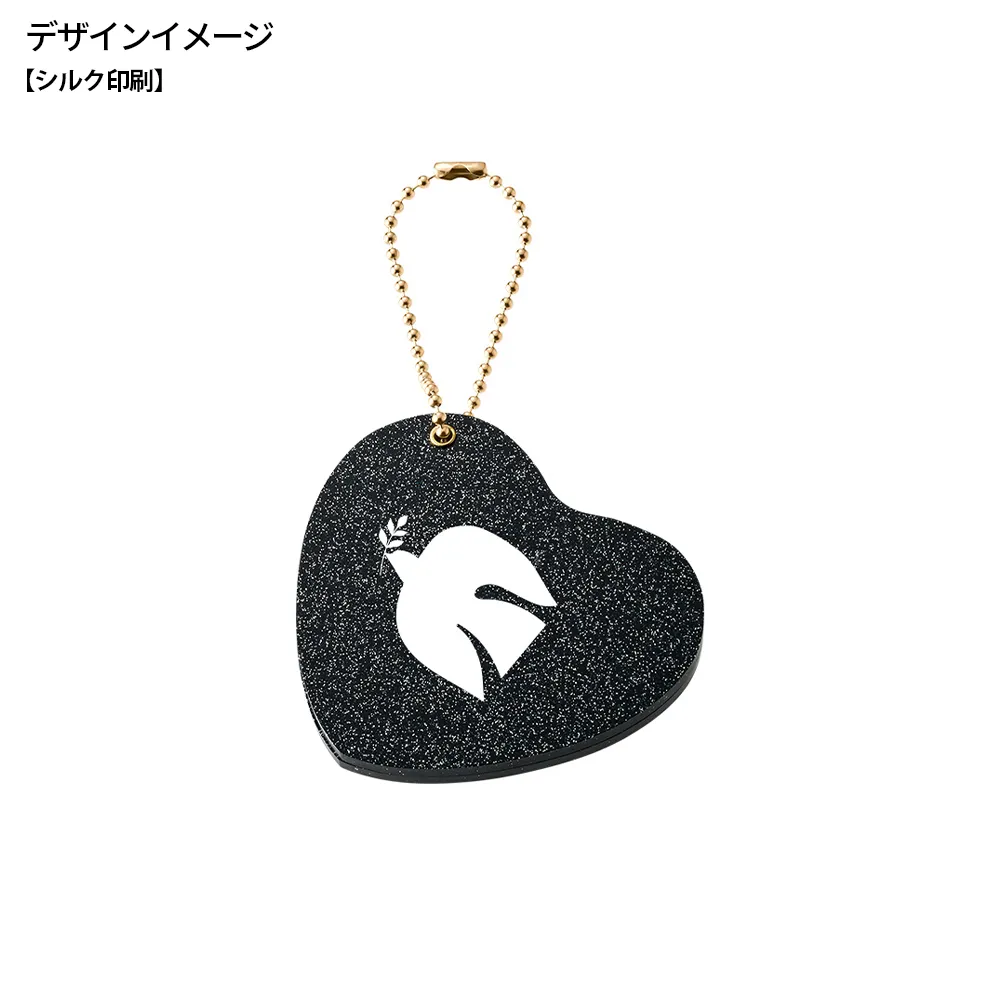 グリッタースライドミラー　ハート