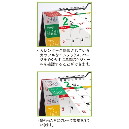 卓上ｶﾚﾝﾀﾞｰ カラーインデックス（大）NK541