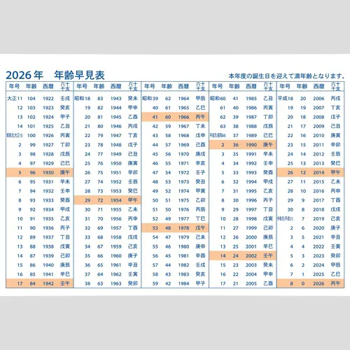 卓上スクエア文字（六曜有）NK506