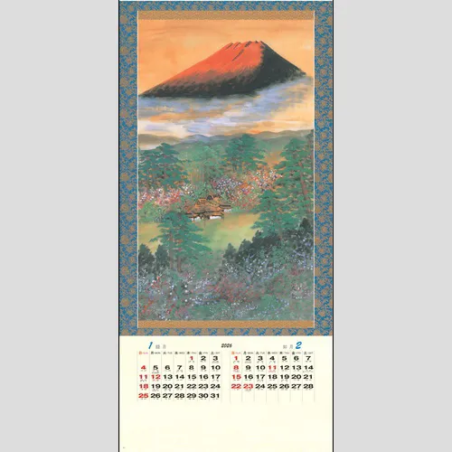 郷の四季（日本画）NK150
