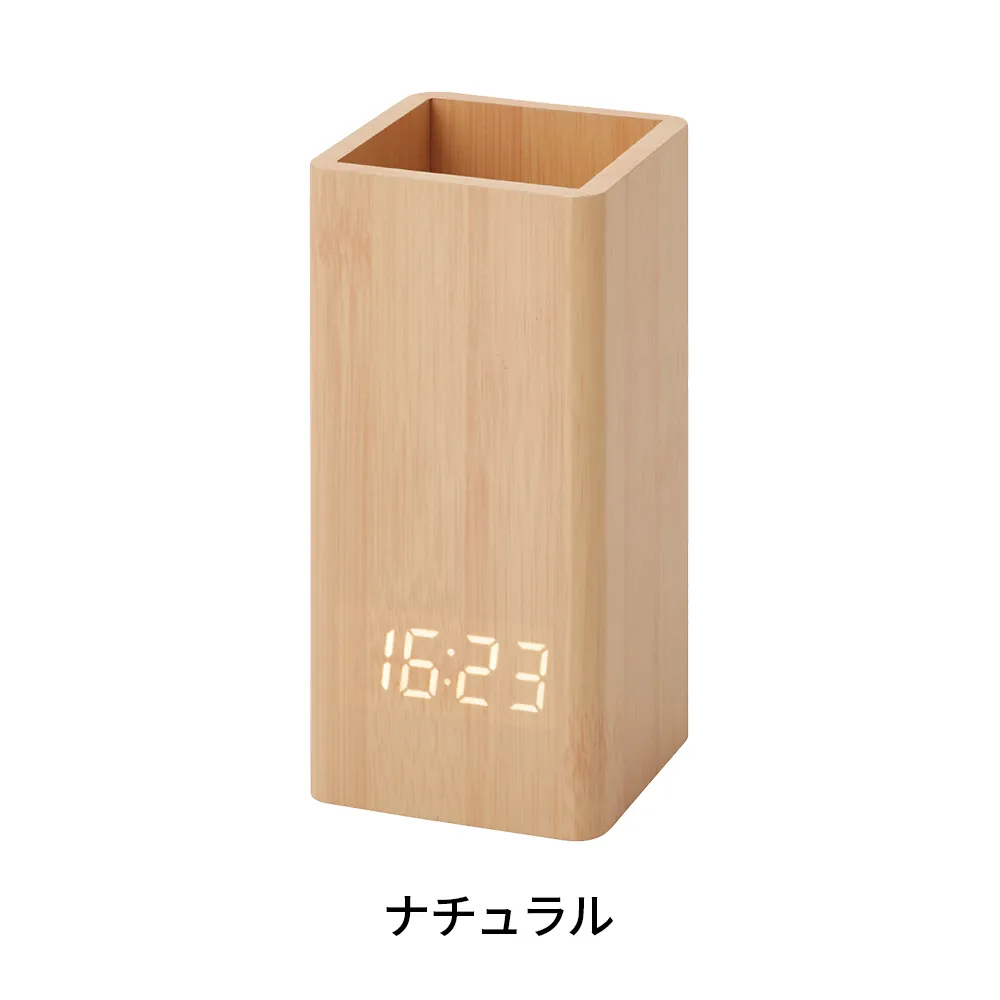 ウッドペンスタンドクロック